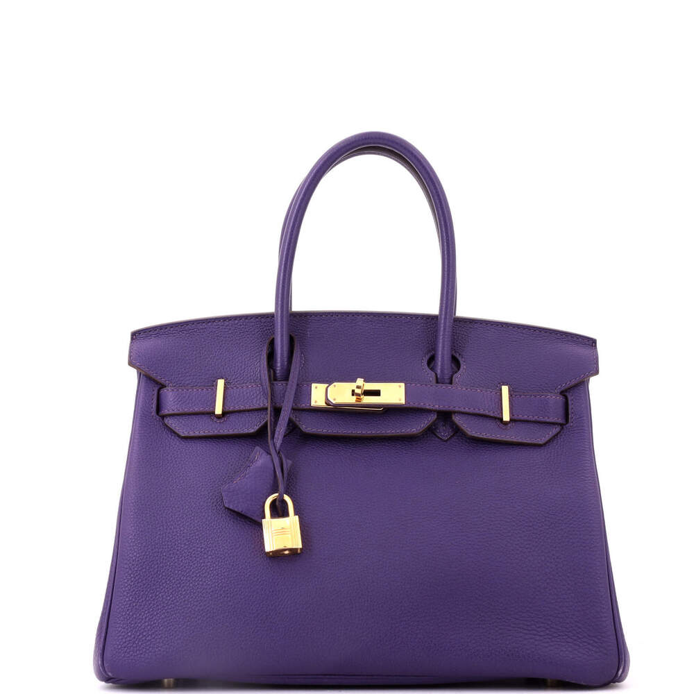 Hermes Birkin 30 Purple Togo with Gold Hardware